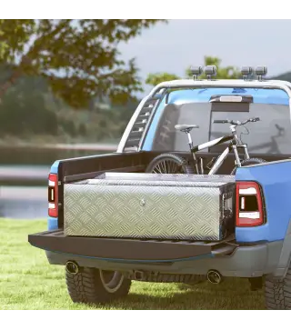 Caja de Herramientas de Aluminio con Asas Retráctiles Cierre con Llave y Gran Capacidad de Almacenaje 76x33x25 cm Plata