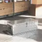 Caja de Herramientas de Aluminio con Asas Retráctiles Cierre con Llave y Gran Capacidad de Almacenaje 76x33x25 cm Plata