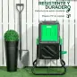 Compostador Giratorio 65L con Sistema de Ventilación y Base de Acero para Compostaje de Residuos Orgánicos 60x49x77 cm