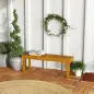Banco de Jardín de Madera de 2 Plazas con Asiento de Lamas Carga 300 kg para Exteriores 120x34x43 cm Teca