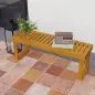 Banco de Jardín de Madera de 2 Plazas con Asiento de Lamas Carga 300 kg para Exteriores 120x34x43 cm Teca