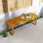 Banco de Jardín de Madera de 2 Plazas con Asiento de Lamas Carga 300 kg para Exteriores 120x34x43 cm Teca