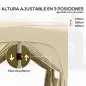 Cenador Plegable 3x3 m Gazabo con Paneles Laterales UPF50+ Altura Ajustable y Bolsa de Transporte Arena Cenador Plegable 3x3 m Gazabo con Paneles Laterales UPF50+ Altura Ajustable y Bolsa de Transporte Arena