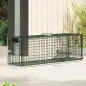 Trampa para Animales Vivos 100x24x30 cm con 2 Puertas y Marco de Acero para Interior y Exterior Verde