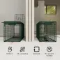 Trampa para Animales Vivos 100x24x30 cm con 2 Puertas y Marco de Acero para Interior y Exterior Verde