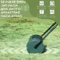 Rodillo para Césped de 30L Relleno de Arena o Agua con Mango en U para Jardín Granja Verde Oscuro