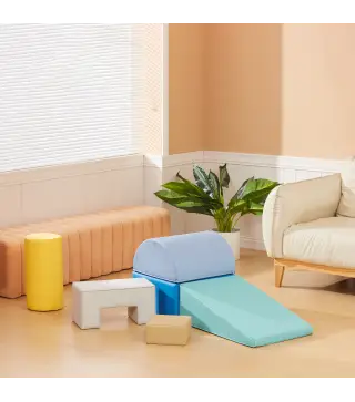 Juego de 4 Bloques Psicomotricidad para Niños Juguete para Aprendizaje para Escalar y Gatear Multicolor