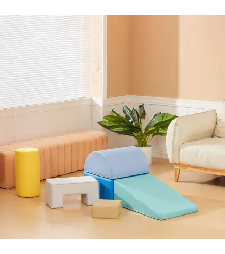 Juego de 4 Bloques Psicomotricidad para Niños Juguete para Aprendizaje para Escalar y Gatear Multicolor