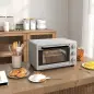 Horno Sobremesa de 21L 1400W Mini Horno Eléctrico Temporizador hasta 60min y Temperatura Regulable hasta 230℃ Plateado Horno Sobremesa de 21L 1400W Mini Horno Eléctrico Temporizador hasta 60min y Temperatura Regulable hasta 230℃ Plateado
