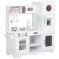 Cocina de Madera Infantil con Fogón Grifo Fregadero Microondas Reloj Máquina de Hielo y Accesorios de Cocina Blanco Cocina de Madera Infantil con Fogón Grifo Fregadero Microondas Reloj Máquina de Hielo y Accesorios de Cocina Blanco
