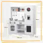 Cocina de Madera Infantil con Fogón Grifo Fregadero Microondas Reloj Máquina de Hielo y Accesorios de Cocina Blanco Cocina de Madera Infantil con Fogón Grifo Fregadero Microondas Reloj Máquina de Hielo y Accesorios de Cocina Blanco