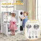 Cocina de Madera Infantil con Fogón Grifo Fregadero Microondas Reloj Máquina de Hielo y Accesorios de Cocina Blanco Cocina de Madera Infantil con Fogón Grifo Fregadero Microondas Reloj Máquina de Hielo y Accesorios de Cocina Blanco