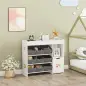 Organizador Infantil con Compartimentos 9 Cestas Extraíbles y Láminas de Pegatinas 92x30x80 cm Blanco
