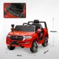 Coche Eléctrico para Niños de +3 Años Toyota LAND CRUISER con Batería 12V Mando a Distancia y Música MP3 Rojo