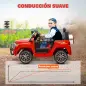 Coche Eléctrico para Niños de +3 Años Toyota LAND CRUISER con Batería 12V Mando a Distancia y Música MP3 Rojo