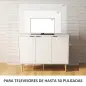 Aparador de Salón con Estante Ajustable Aparador de 3 Puertas Acanaladas 107x35x80 cm Blanco