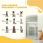 Puerta para Perros con Ancho Ajustable 76-104 cm Barrera de Seguridad con 2 Extensiones y Doble Bloqueo Blanco