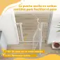 Puerta para Perros con Ancho Ajustable 76-104 cm Barrera de Seguridad con 2 Extensiones y Doble Bloqueo Blanco