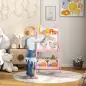 Pizarra Infantil de Doble Cara con 2 Cajas de Tela Caballete de Pintura para Niños con Estampado de Animales Rosa Pizarra Infantil de Doble Cara con 2 Cajas de Tela Caballete de Pintura para Niños con Estampado de Animales Rosa
