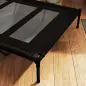 Cama Elevada para Perros Grandes Cama para Perros con Zona de Malla Transpirable y Bolsa 122x92x23 cm Negro