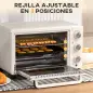 Horno Sobremesa de 21L 1400W Mini Horno Eléctrico Temporizador hasta 60min y Temperatura Regulable hasta 230℃ Crema