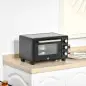 Horno Sobremesa de 21L 1400W Mini Horno Eléctrico Temporizador hasta 60min y Temperatura Regulable hasta 230℃ Negro