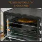 Horno Sobremesa de 21L 1400W Mini Horno Eléctrico Temporizador hasta 60min y Temperatura Regulable hasta 230℃ Negro