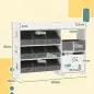 Organizador Infantil con 11 Cestas Extraíbles Compartimentos y Láminas de Pegatinas 105x30x80 cm Blanco Organizador Infantil con 11 Cestas Extraíbles Compartimentos y Láminas de Pegatinas 105x30x80 cm Blanco
