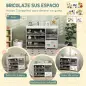 Organizador Infantil con 11 Cestas Extraíbles Compartimentos y Láminas de Pegatinas 105x30x80 cm Blanco Organizador Infantil con 11 Cestas Extraíbles Compartimentos y Láminas de Pegatinas 105x30x80 cm Blanco