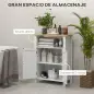 Mueble Bajo para Baño con Almacenaje Armario de Puertas y Estante Ajustable para Aseo o Baño Moderno 60x30x80,5cm Blanco