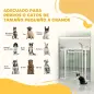 Barrera de Seguridad para Perros con Ancho Ajustable 76-104 cm con 2 Extensiones para Escalera Puerta Blanco
