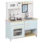 Cocinita Infantil con Sonido Fogón Horno Grifo Fregadero Microondas y Accesorios de Cocina Azul Cocinita Infantil con Sonido Fogón Horno Grifo Fregadero Microondas y Accesorios de Cocina Azul