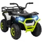 Quad Eléctrico para Niños de +3 Años con Batería 12V Faros Música MP3 Velocidad Regulable y Cesta Carga 30 kg Verde