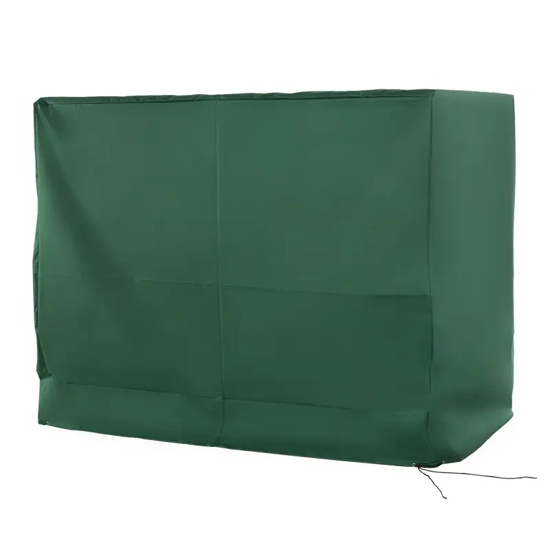 Funda Balancín Jardín Cubierta de Columpio con Cordones Ajustables Impermeable Anti-UV 240x133x185 cm Verde