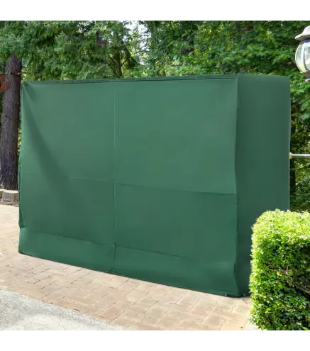 Funda Balancín Jardín Cubierta de Columpio con Cordones Ajustables Impermeable Anti-UV 240x133x185 cm Verde