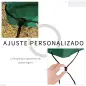 Funda Balancín Jardín Cubierta de Columpio con Cordones Ajustables Impermeable Anti-UV 240x133x185 cm Verde