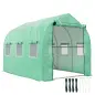 Invernadero de Túnel 3x2x2 m con 6 Ventanas de Malla y Puerta Invernadero de Huerto para Patio Jardín Verde