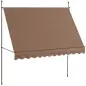 Toldo Manual Retráctil con Manivela 300x120x210-300 cm con Altura Ajustable Impermeable y Anti-UV Café