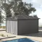 4 Paredes Laterales para Cenador 302x205 cm con 40 Ganchos y Anillos en C para Pérgola Gazebo Gris Claro