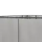 4 Paredes Laterales para Cenador 302x205 cm con 40 Ganchos y Anillos en C para Pérgola Gazebo Gris Claro