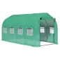 Invernadero de Túnel 4x2x2 m con 8 Ventanas de Malla y Puerta Invernadero de Huerto para Patio Jardín Verde