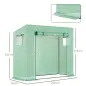 Invernadero de Exterior con Ventanas y Marco de Acero Invernadero para Cultivar Tomates Flores 200x76x168 cm Verde Invernadero de Exterior con Ventanas y Marco de Acero Invernadero para Cultivar Tomates Flores 200x76x168 cm Verde