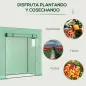 Invernadero de Exterior con Ventanas y Marco de Acero Invernadero para Cultivar Tomates Flores 200x76x168 cm Verde
