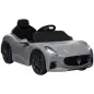 Coche Eléctrico Infantil Maserati Gran Turismo Folgore con Batería 12V Mando a Distancia Faros Bocina Música MP3 Gris