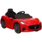 Coche Eléctrico Infantil Maserati Gran Turismo Folgore con Batería 12V Mando a Distancia Faros Bocina y Música MP3 Rojo