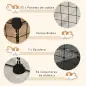 Recinto Modular para Roedores con Amplio Espacio Fácil Montaje y Estructura Resistente de Acero y Resina PP 175x105x70cm