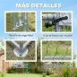 Corral para Gallinas Gallinero Metálico Grande de 3x3,4x1,9 m con Cubierta Impermeable y Anti-UV Plata