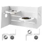 Comedero Elevado Doble para Perros con Altura Ajustable y Sistema de Alimentación Lenta 63x58,5x40 cm Blanco