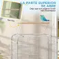 Jaula para Loros con Ruedas Perchas Comederos y Bandeja Extraíble Pajarera para Cacatúas Cotorras 79x73x146cm Gris Claro