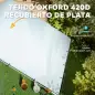 Corral para Gallinas Gallinero Metálico Grande de 3x1,7x1,9 m con Cubierta Impermeable y Anti-UV Plata